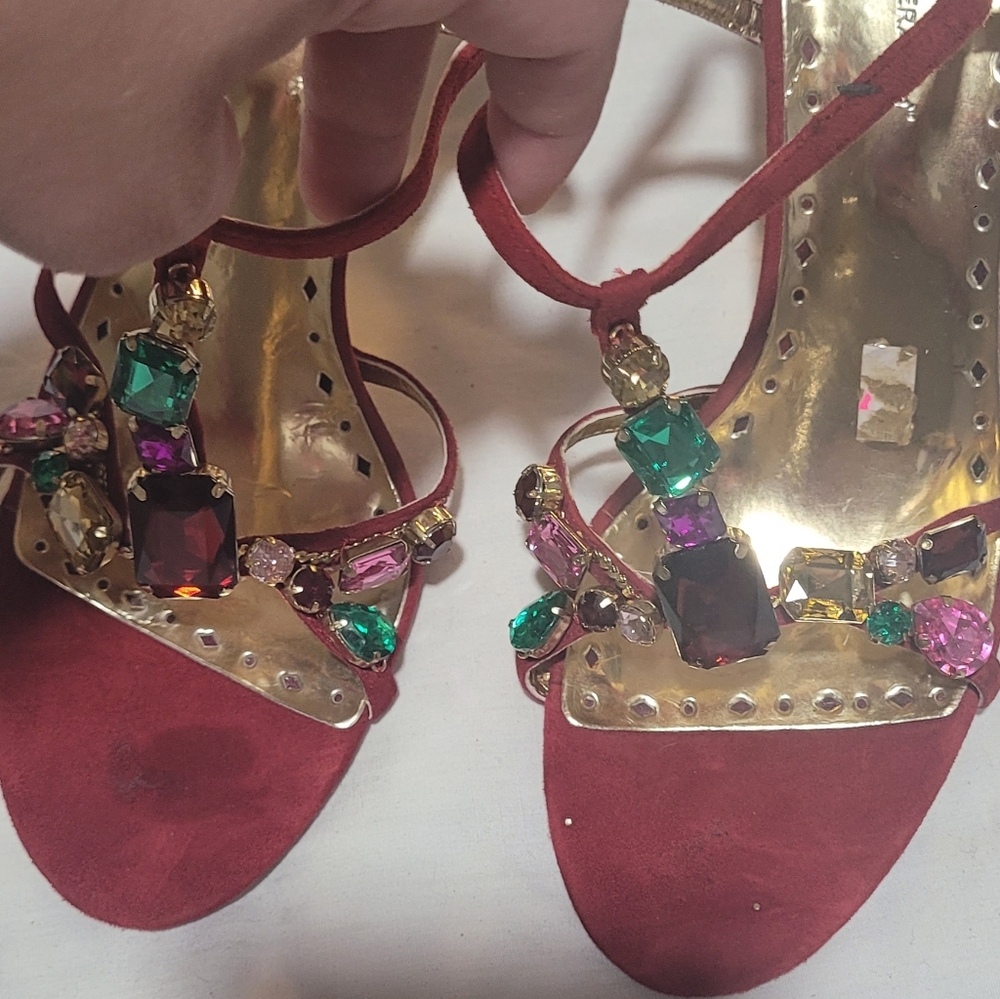 BCBGeneration Red Multi-Gem Heels - image 3